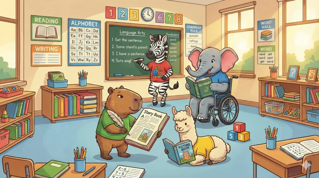 La capibanda disfruta en clase de lengua