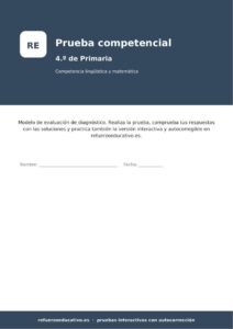 Estrategias de resolución de problemas de matemáticas para alumnos de Primaria prueba competencial 4 primaria portada