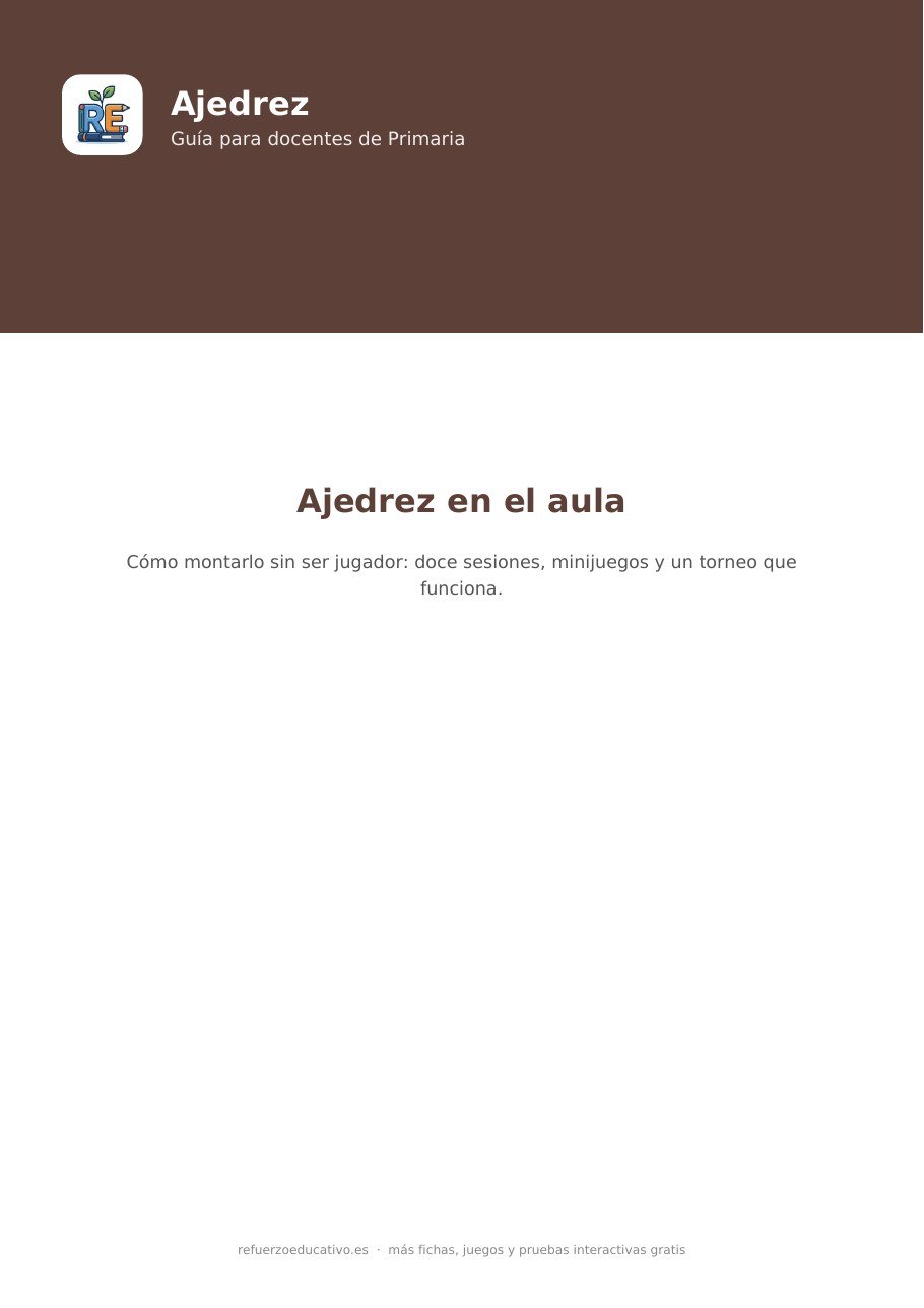 Portada de la ficha Ajedrez en el aula de refuerzoeducativo.es