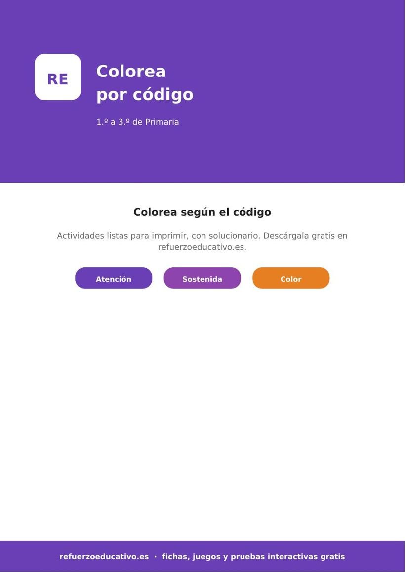 atencion colorea por codigo 1 3 primaria portada