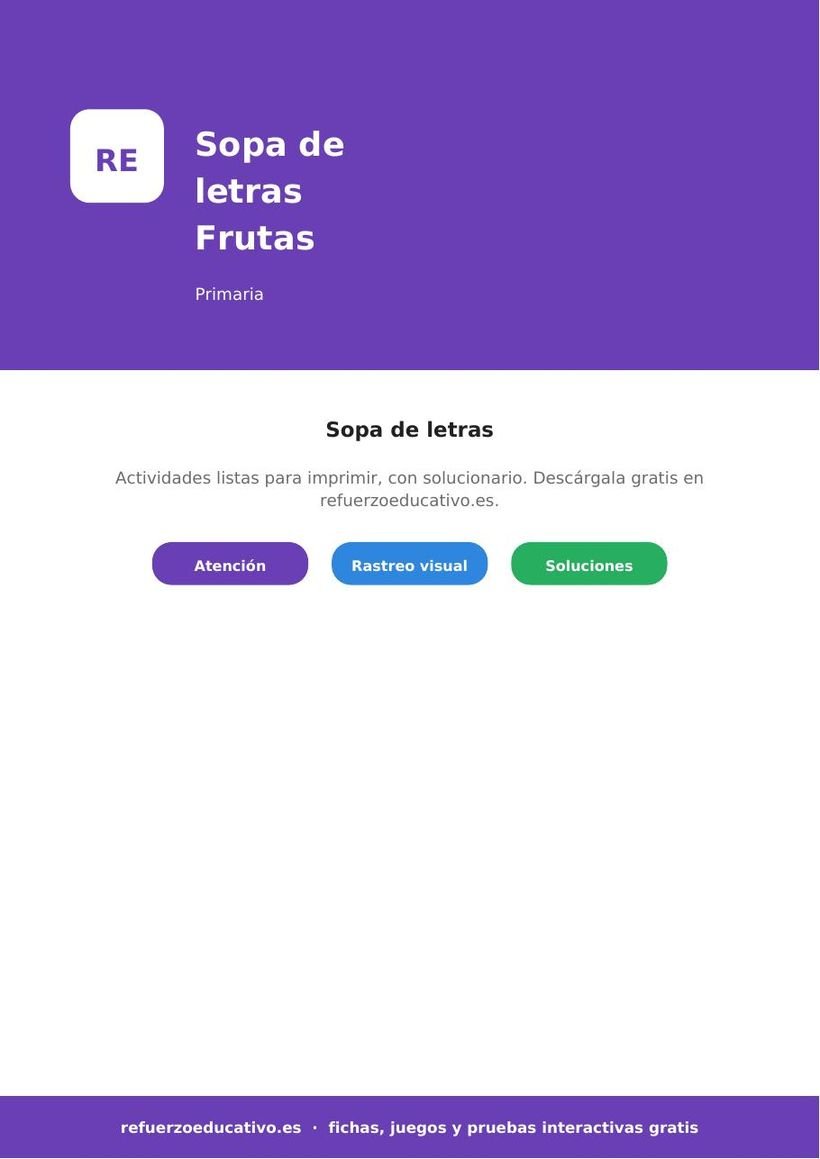 atencion sopa de letras frutas portada