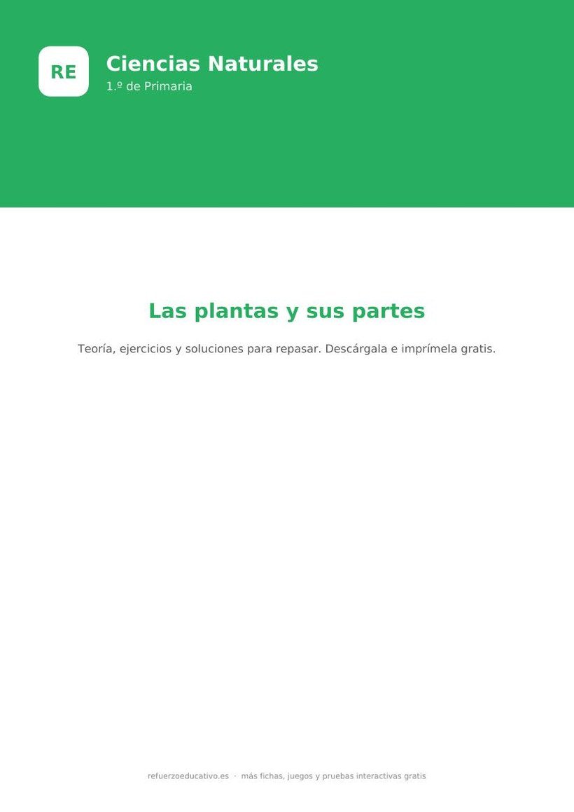 ciencias plantas 1 primaria portada