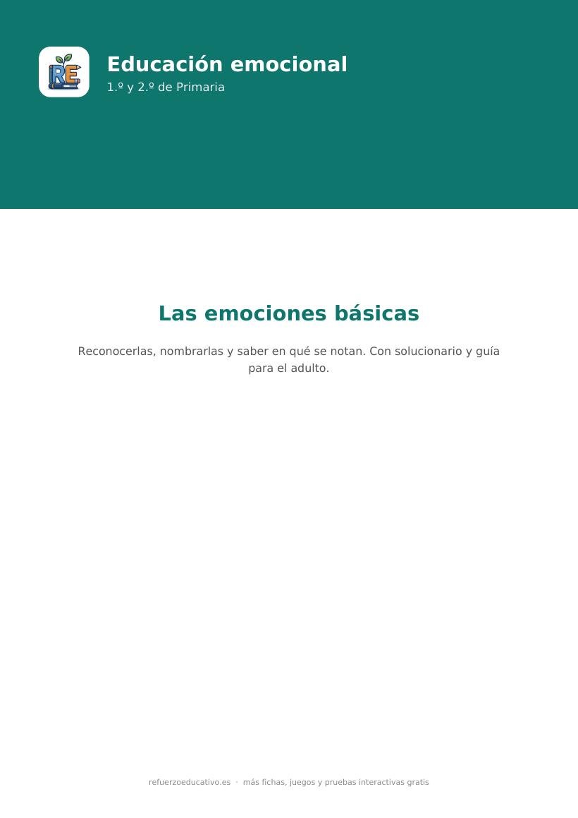 Portada de la ficha Las emociones básicas de educación emocional