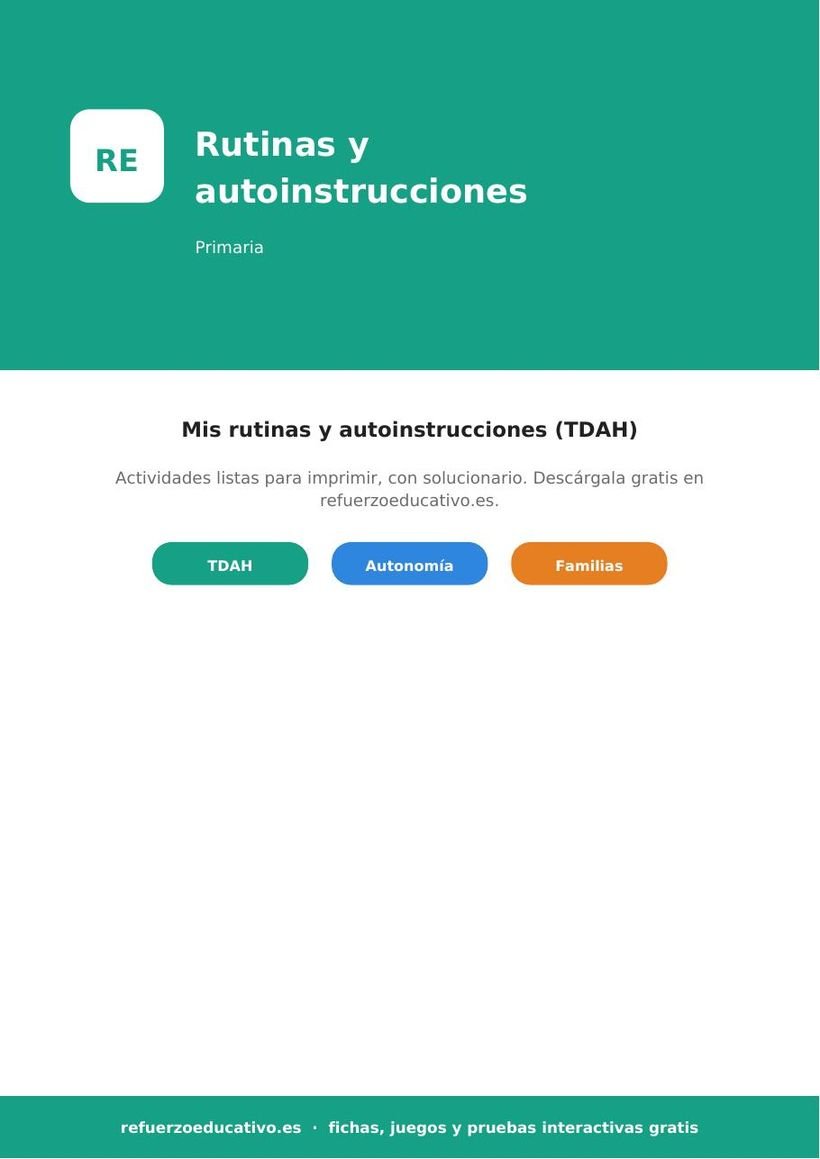 inclusion rutinas autoinstrucciones tdah portada