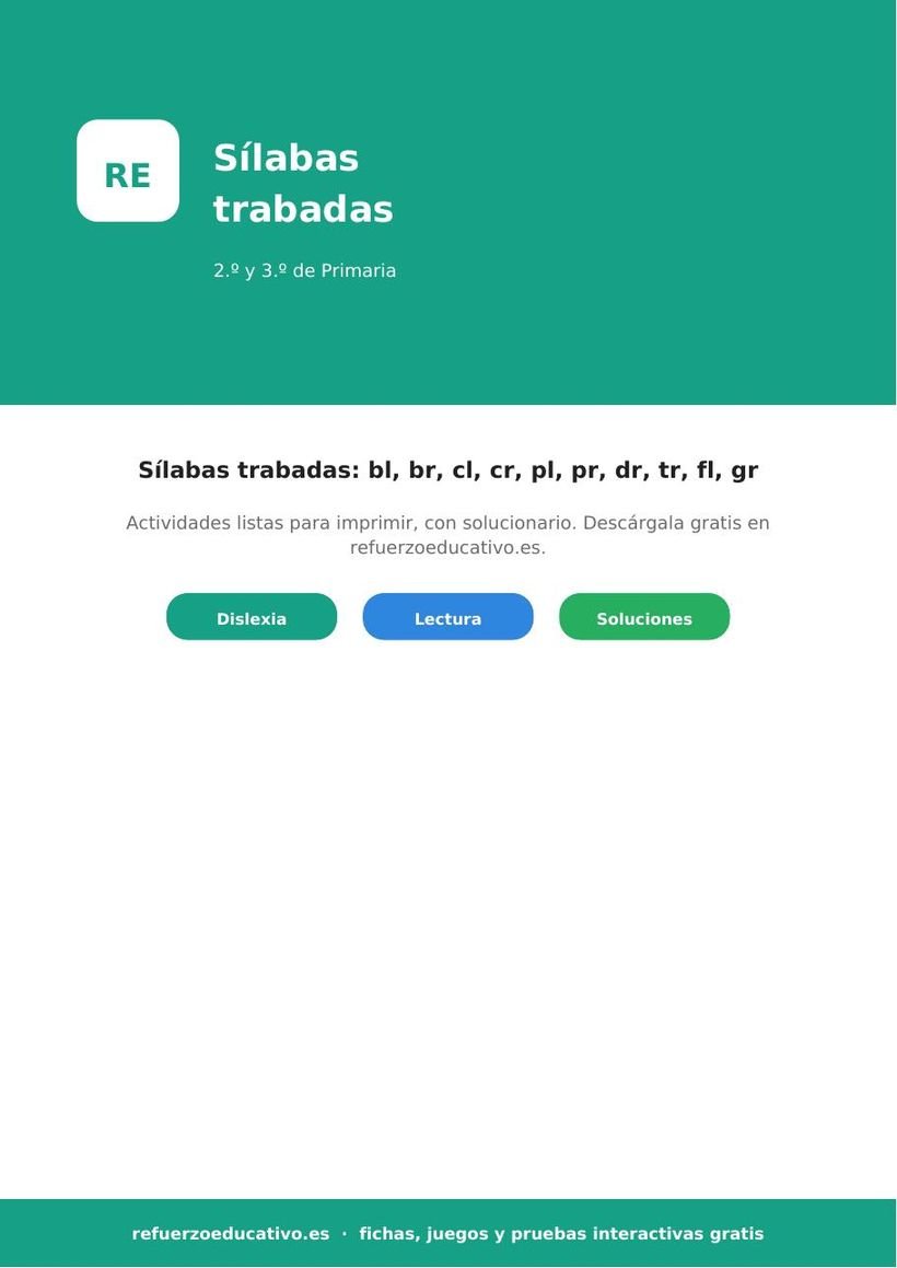 inclusion silabas trabadas 2 3 primaria portada