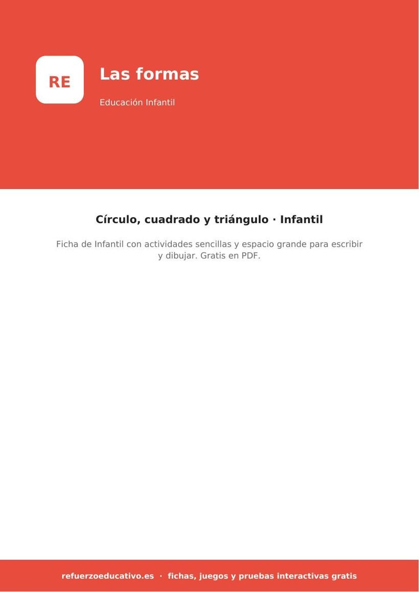 Las formas geométricas — Ficha de Infantil (PDF) infantil las formas geometricas portada
