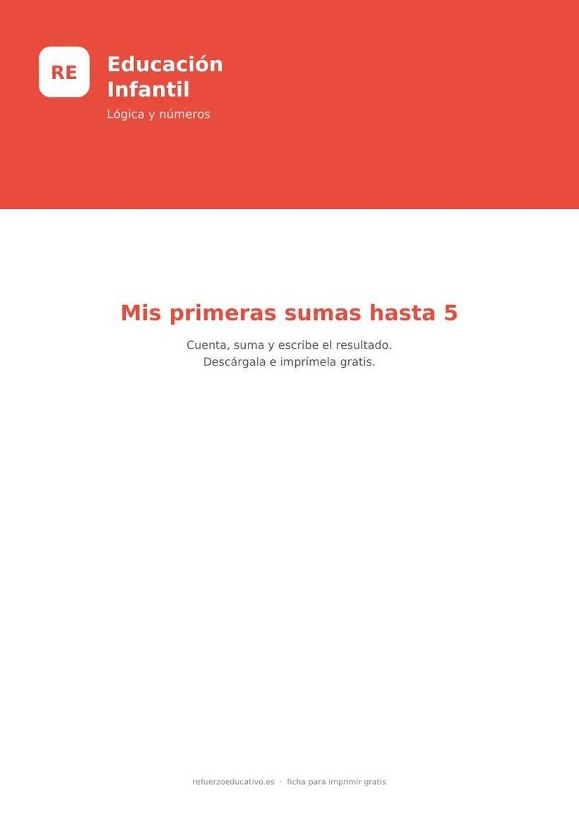 infantil primeras sumas portada
