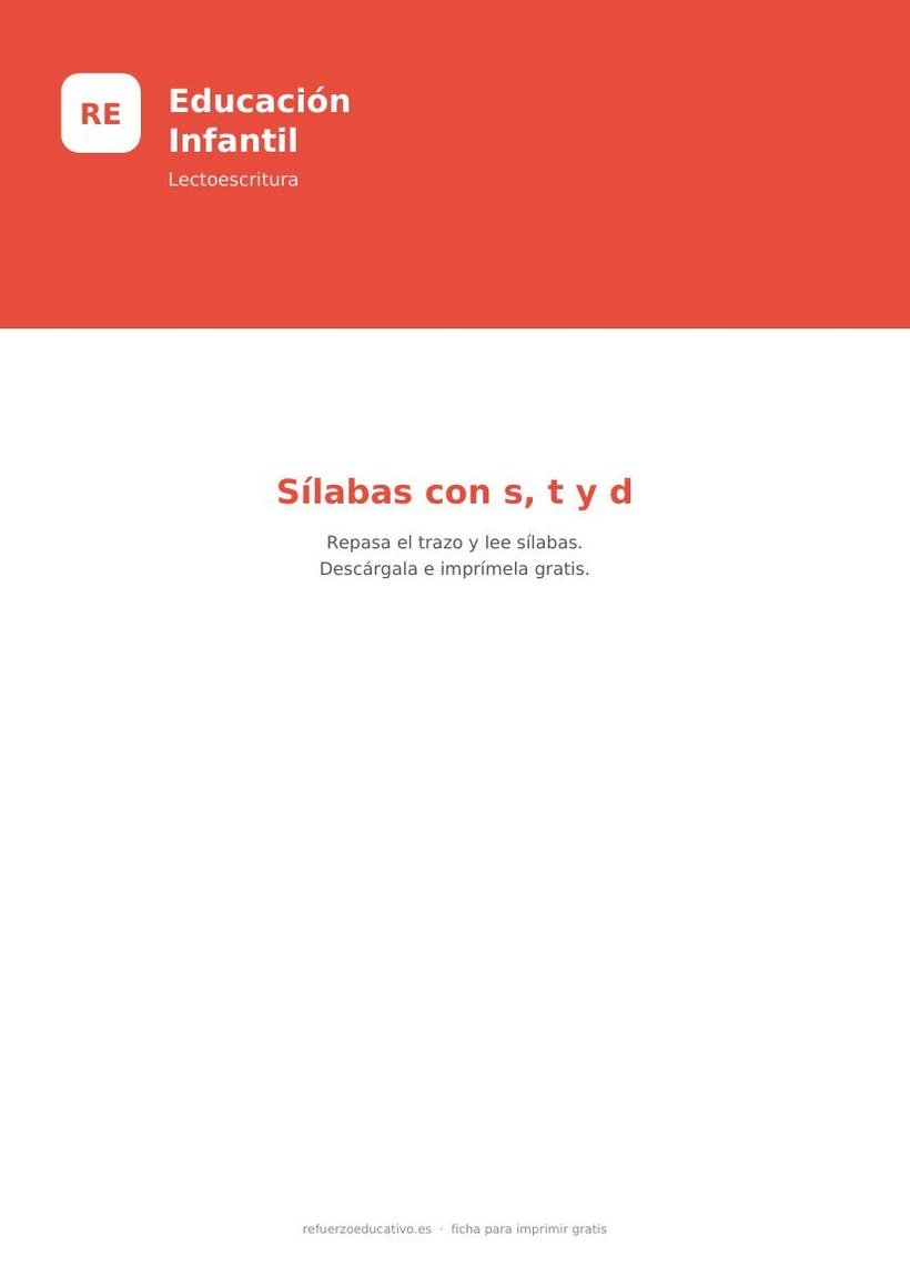 infantil silabas s t d portada
