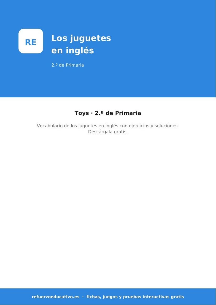 ingles los juguetes 2o portada