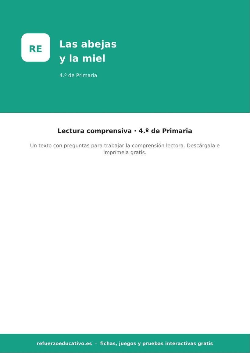 las abejas lectura 4o portada