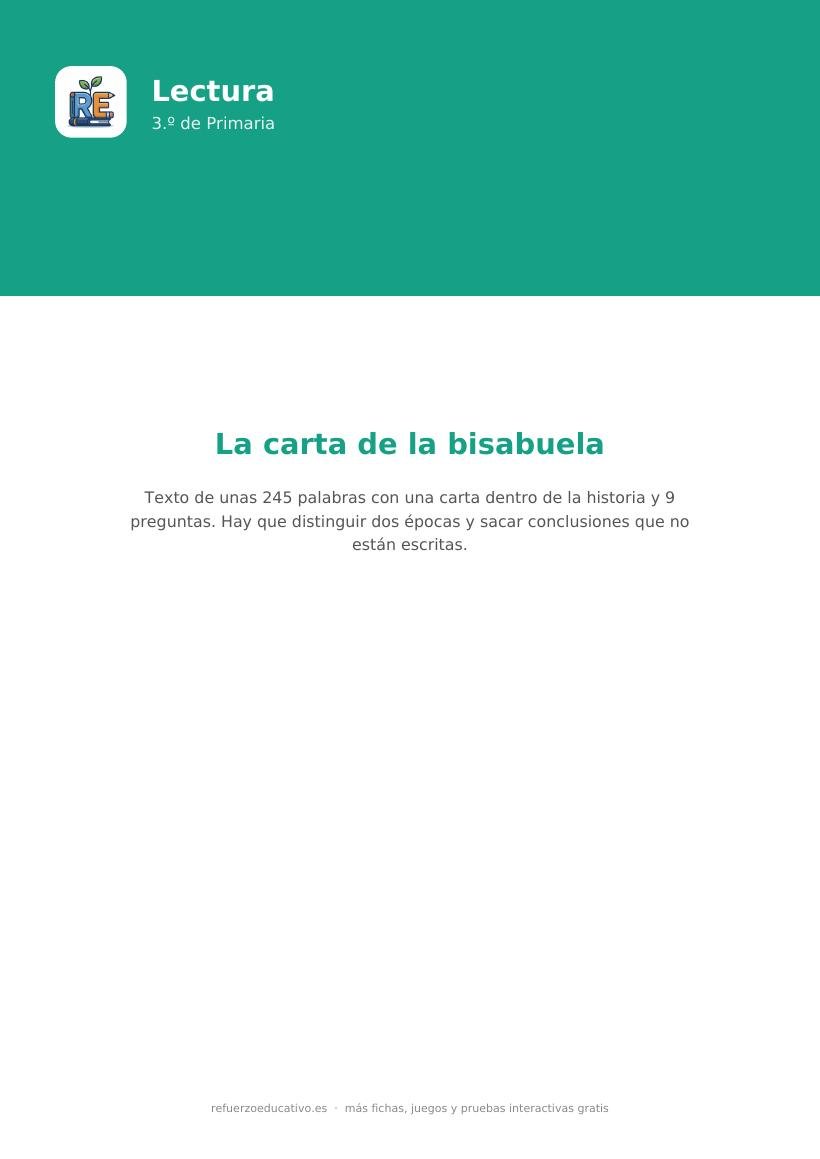 Portada de la lectura comprensiva lectura comprensiva 3 primaria nivel avanzado