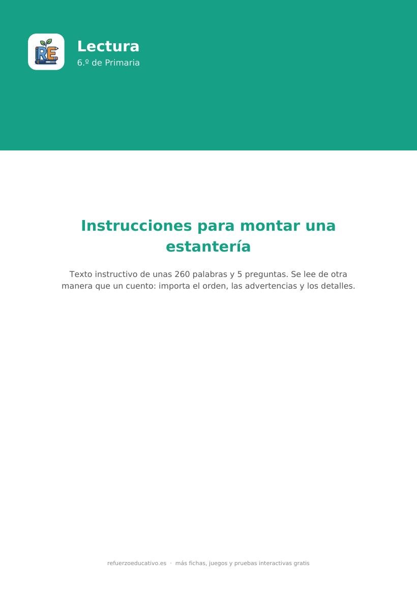 Portada de la lectura comprensiva lectura comprensiva 6 primaria nivel basico