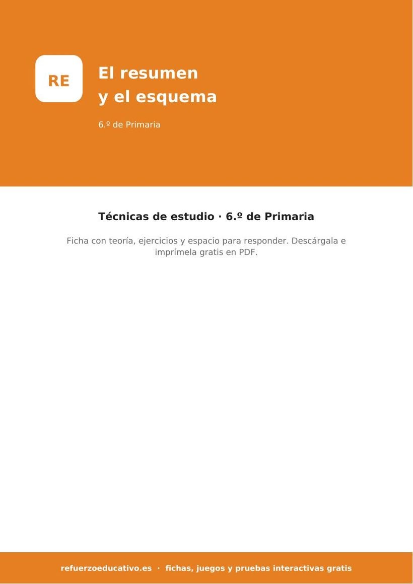 lengua el resumen y el esquema 6o portada