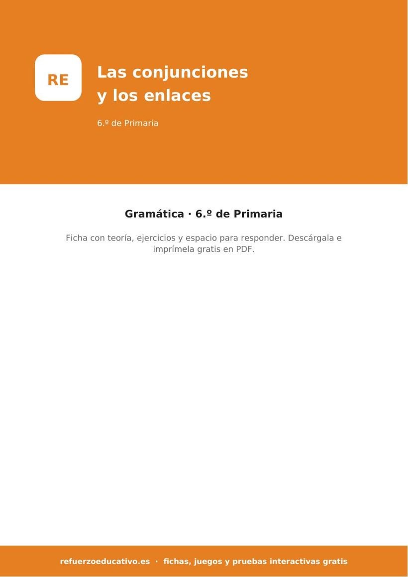 lengua las conjunciones y los enlaces 6o portada