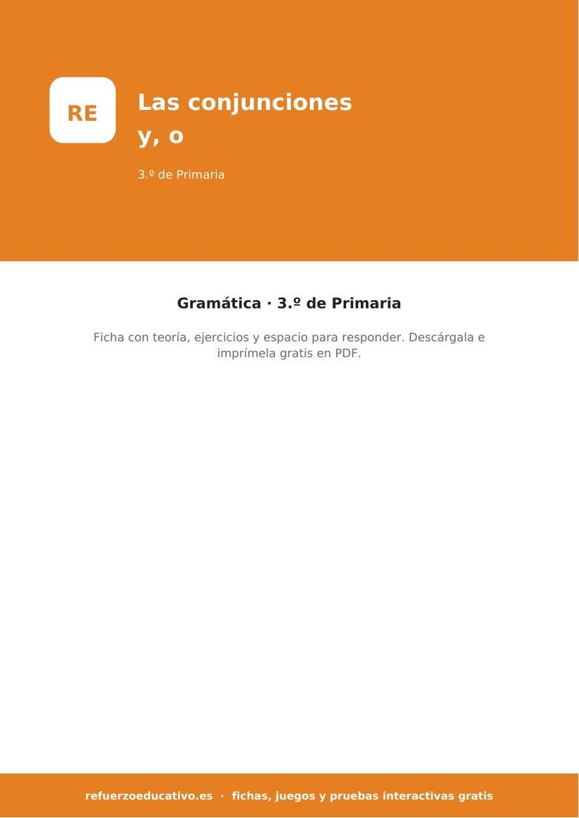 lengua las conjunciones y o 3o portada