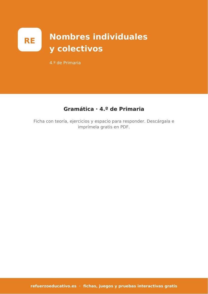 lengua los nombres individuales y colectivos 4o portada