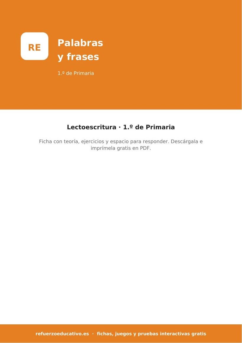 lengua palabras y frases 1o portada