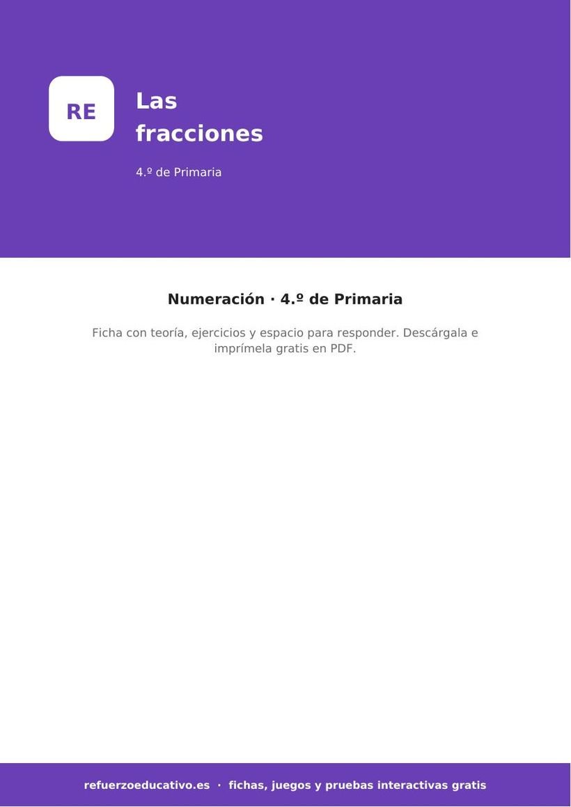 matematicas las fracciones 4o portada