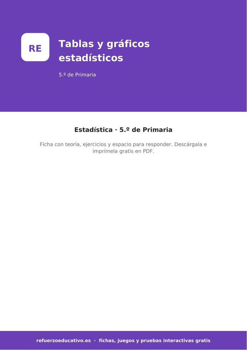 matematicas tablas y graficos estadisticos 5o portada