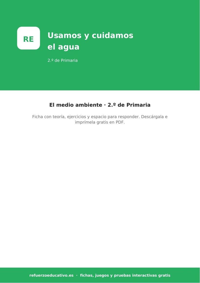 naturales el agua la usamos y la cuidamos 2o portada
