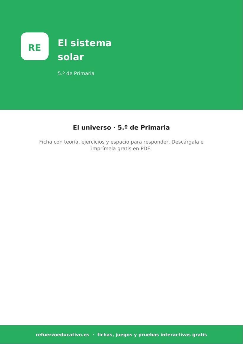 naturales el sistema solar 5o portada