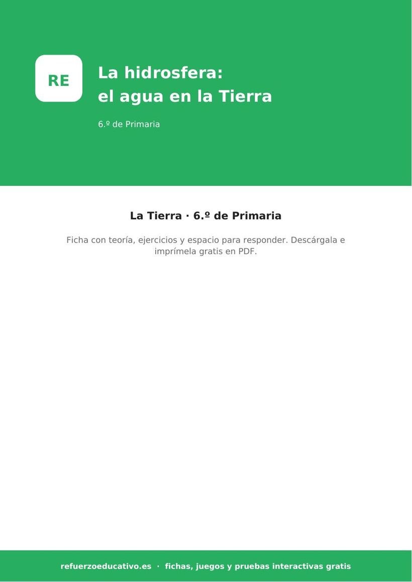 naturales la hidrosfera el agua en la tierra 6o portada