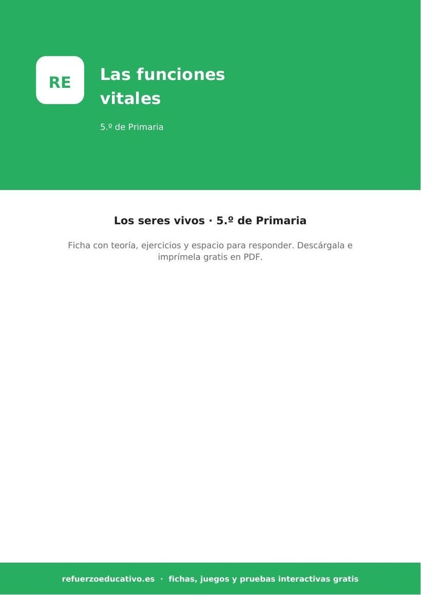 naturales las funciones vitales 5o portada