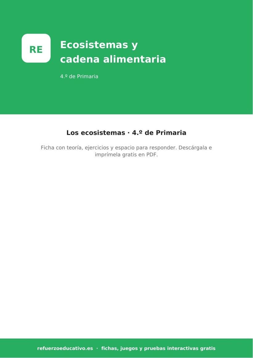 naturales los ecosistemas y la cadena alimentaria 4o portada