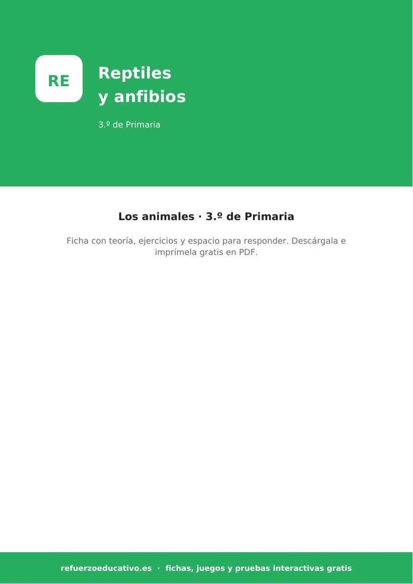 naturales los reptiles y los anfibios 3o portada