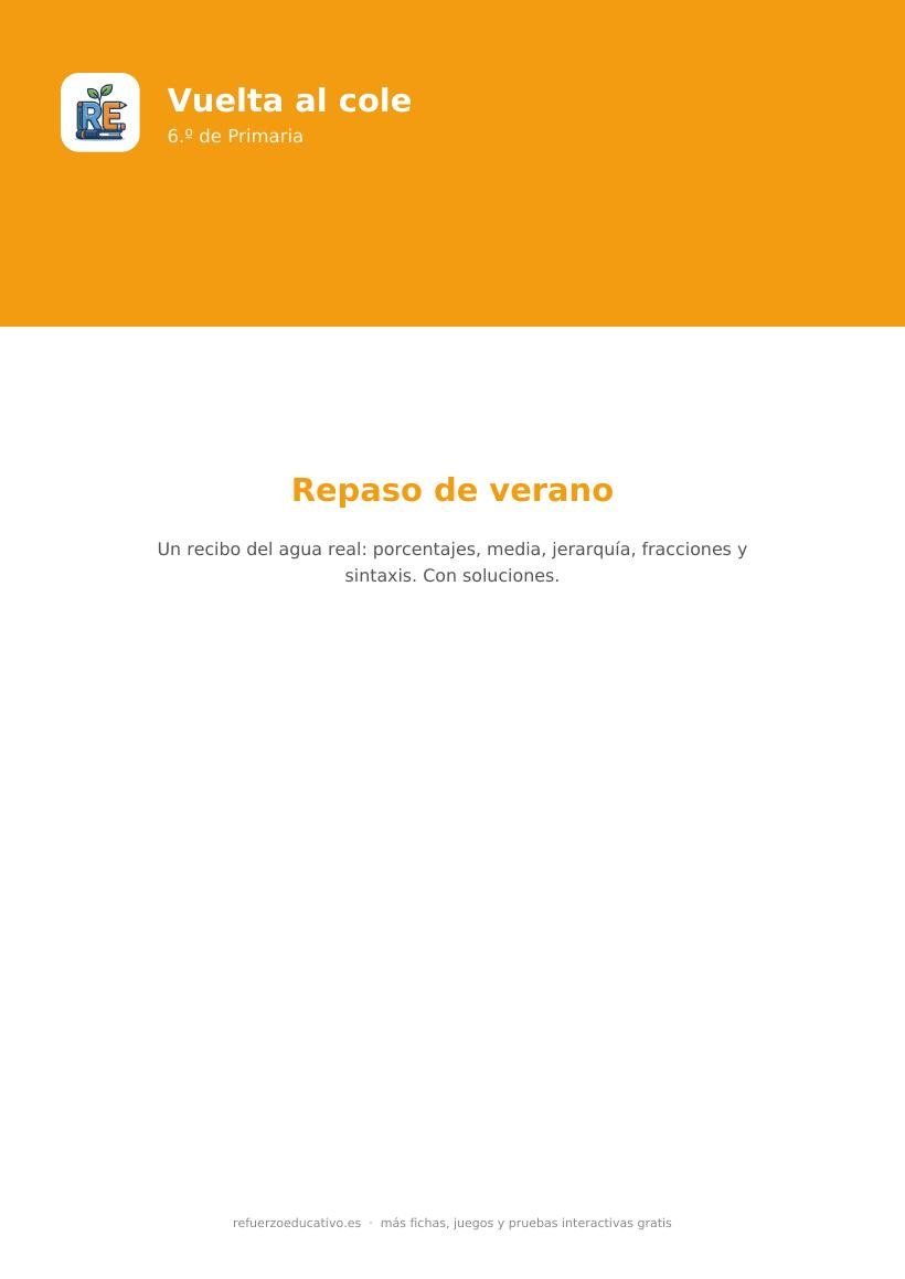 Portada del cuaderno de repaso de 6.º de Primaria