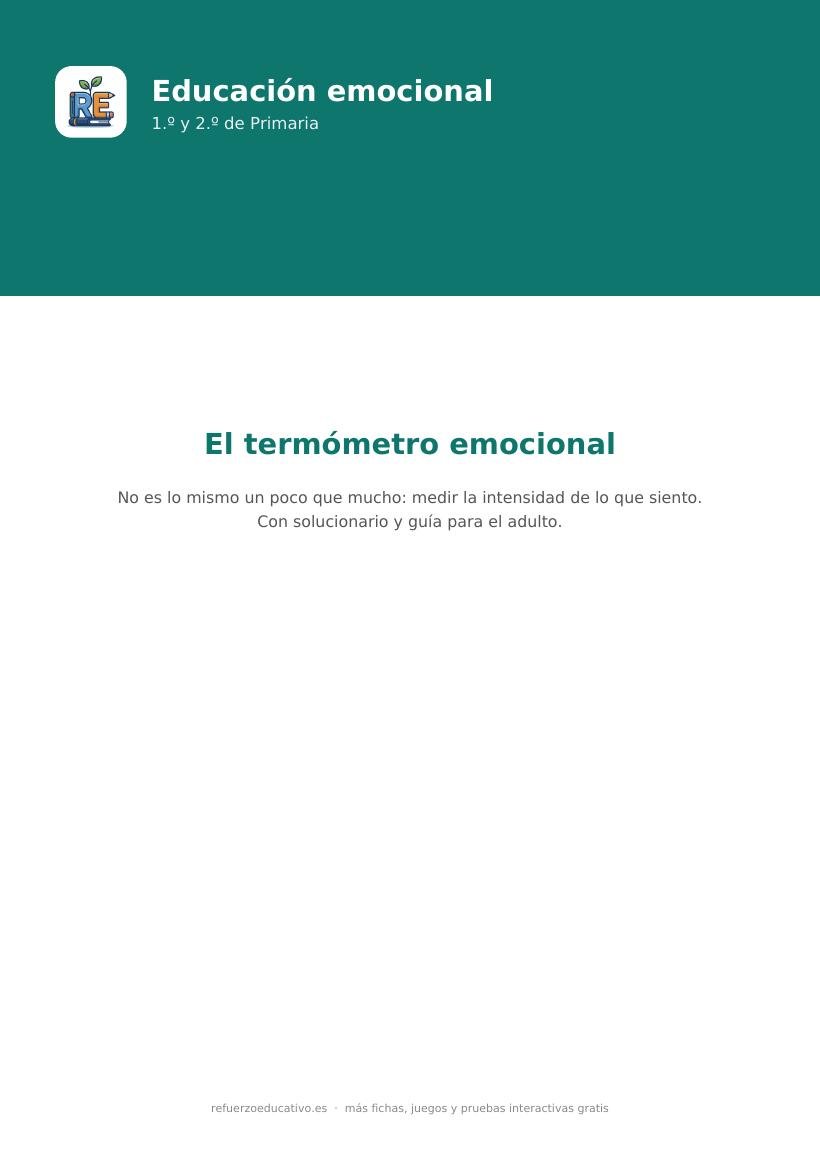 Portada de la ficha El termómetro emocional de educación emocional