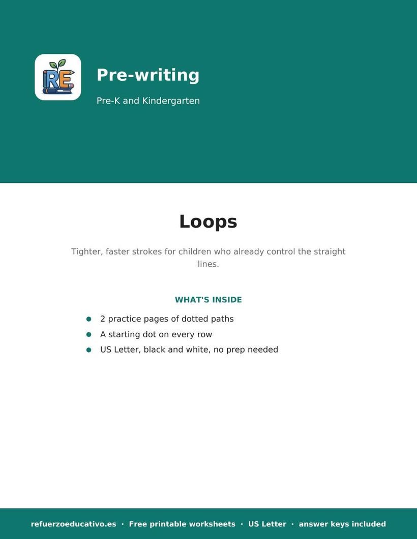 Loops and mixed practice worksheet cover