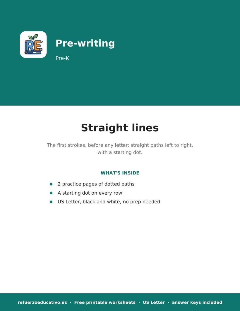Straight lines and zigzags worksheet cover