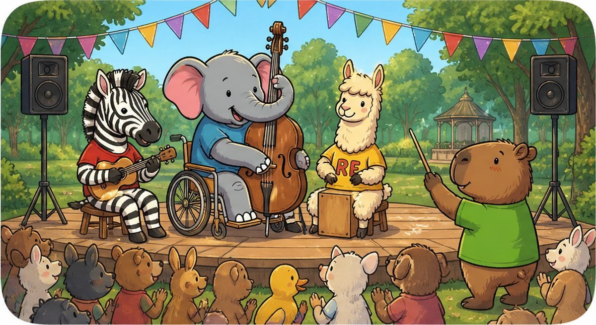 La Capibanda toca en el festival escolar de música