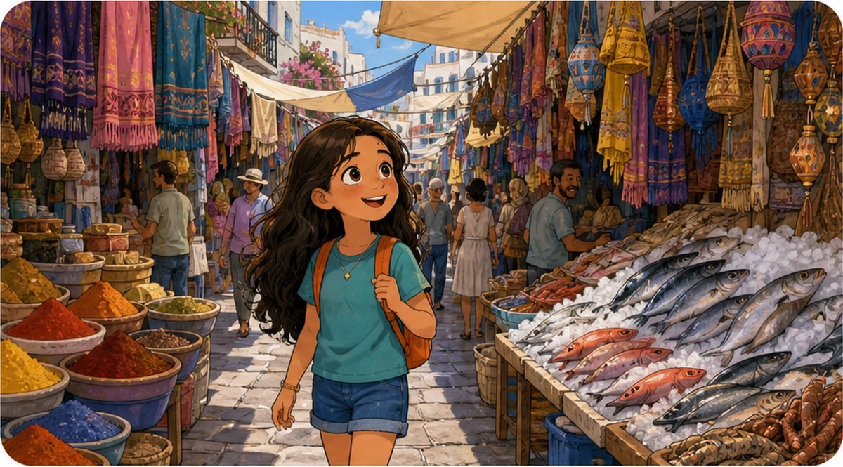 Luna en el mercado de la isla